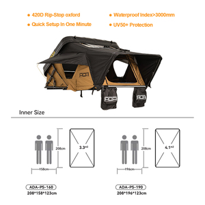 ADA OVERLAND - Carpa <span class=keywords><strong>de</strong></span> Camping Rígida <span class=keywords><strong>de</strong></span> ABS para las Cuatro Estaciones, Impermeable, <span class=keywords><strong>de</strong></span> Poliéster, para Techo <span class=keywords><strong>de</strong></span> Auto 4x4, Gran Oferta - Product Image 3
