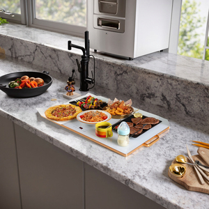 Scaldavivande Elettrico con Piano in Vetro, Temperatura e Timer Regolabili, Ideale per Feste, Shabbat e Uso Quotidiano - Product Image 1