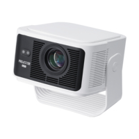 Proyector LED Portátil JUNUO HY350 Max AOSP Android 14 Allwinner H726 8K Full HD para Cine en Casa con Altavoces Integrados HIFI Estéreo