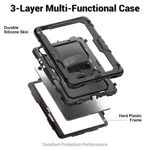 <span class=keywords><strong>Housse</strong></span> de protection d'écran pour Samsung <span class=keywords><strong>Galaxy</strong></span> <span class=keywords><strong>Tab</strong></span> S11 2025 X730 X760 X765B bandoulière intégrée 360 support rotatif - Product Image 2