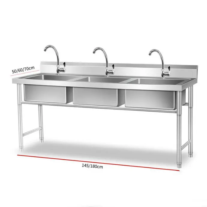 Commercial large pool Hotel restaurant kitchen equipment 201 304 Stainless steel bathroom Kitchen sink