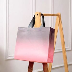 Sac fourre-tout en coton non tissé orange personnalisé pour l'épicerie, réutilisable, avec poignées, idéal pour les voyages et les cadeaux (vente en gros) - Product Image 4