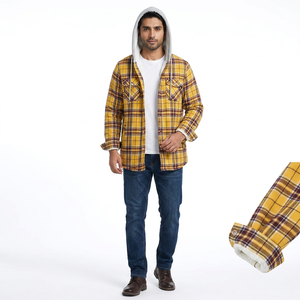 Blouson Bomber Vintage en Flanelle à Carreaux pour Homme, Doublure Sherpa, Manteau d'Hiver Chaud à Boutons Pression, Poches Amples, Coupe Décontractée, Style Streetwear en Toile - Product Image 1