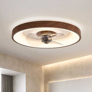 Ventilador de Techo con Luz, Estilo Moderno <span class=keywords><strong>2021</strong></span>, Lámpara de Madera de Nogal para Dormitorio, Comedor, Hogar - Product Image 1