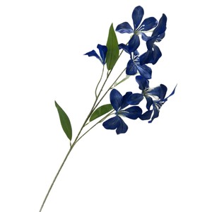 Fleur artificielle en soie faite à la main, style peinture à l'huile Mishu, orchidée flamme à 6 têtes, pour décoration maison et mariage - Product Image 2