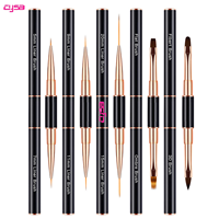 Pinceau à ongles professionnel en Nylon avec poignée en métal pour manucure en poudre
