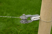 Hoogspannings geïsoleerde elektrische afrasteringsdraadspanner met aluminium spoel voor veeteelt, eindpaalbeveiliging en afrastering.