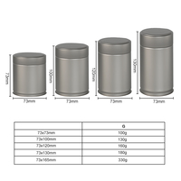 Boîte de rangement hermétique en tôle recyclable pour café, thé, matcha, épices, lait, chewing-gum, de forme ronde