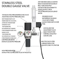 Aquarium ZRDR DIY Kit de système générateur de CO2 avec réglage du débit d'air de pression Plante d'eau Poisson Co2 ValveCo2 bouteille de gaz