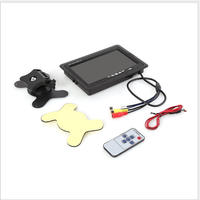 Monitor de Visión Trasera LCD TFT HD de 7 Pulgadas con Cámara de Reversa, Sistema de Reversa para Coche y Escritorio con Doble Montaje