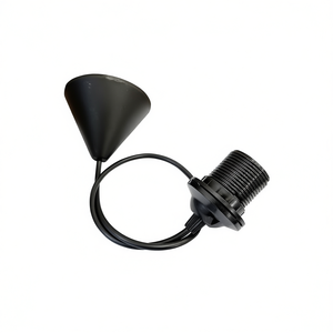 Douille de lampe E27 noire avec câble de 65 cm pour lustres et suspensions - Product Image 2