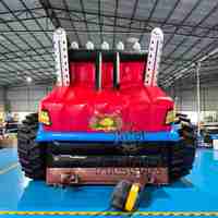 Château Gonflable Thème Construction Camion Monstre de Course pour Fête d'Enfants - Aire de Jeu Gonflable Aventure