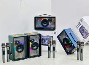 Meilleur vendeur Haut-parleur karaoké Bluetooth avec micro Amplificateur portable Haut-parleur mains libres Haut-parleurs de fête avec <span class=keywords><strong>changement</strong></span> de couleur LED A66 - Product Image 4