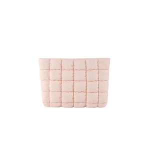 Bolsa de <span class=keywords><strong>Maquillaje</strong></span> Acolchada Plegable de Moda Coreana 2026, Estilo Casual para Mujer, con Logotipo Personalizado - Product Image 3