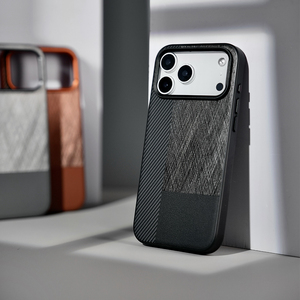 เคสโทรศัพท์หนังแท้แบบต่อผ้าลายหรูหรา L158 สำหรับ iPhone 17 16 15 Pro Max ฝาหลังแม่เหล็กสำหรับ Samsung S26 S25 S24 Ultra - Product Image 3