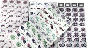 ไพ่นกกระจอกอะคริลิค 4 ชั้น ของแท้จากอเมริกา 160 ชิ้น แบบพับได้ พกพาสะดวก ทนทาน เป็นมิตรกับสิ่งแวดล้อม คุณภาพสูง สีน้ำเงินเข้ม - Product Image 2