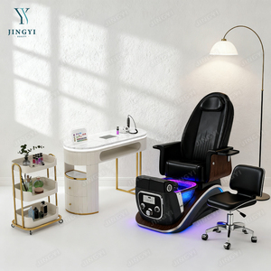 Elektrische keramische voetbad massage stoel verstelbare nagelsalon <span class=keywords><strong>pedicure</strong></span> stoel met rugmassage beautysalon meubilair - Product Image 2