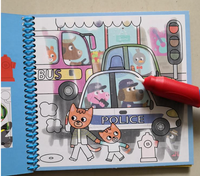 Pages d'activité Aqua Art réutilisables pour la révélation de l'eau Dessin à colorier sans désordre avec stylo à eau en papier durable
