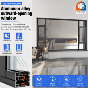 ZCSUNG Usine Style Principal 100 Série Système Externe Étanche À L'humidité Pont Cassé Fenêtres En Aluminium <span class=keywords><strong>pour</strong></span> La Décoration Intérieure - Product Image 1