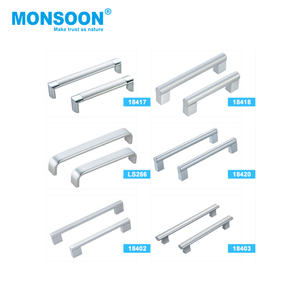 דלת לובי מודרני מותאם אישית ידית עץ צד אחד עבור ריהוט מטבח ארונות סגסוגת אבץ דלת עץ למשוך מגירה - Product Image 6