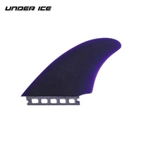 UNDERICE Sandwich Couleurs Quilles de planche de surf en queue de poisson Ailettes Nid d'abeille en fibre de verre Propulseur moyen Double onglets Ailettes de planche de surf en résine