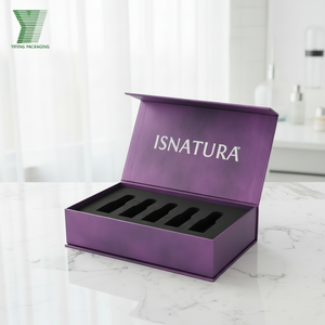 Boîte d'emballage personnalisée de luxe magnétique pour huiles essentielles et peptides, avec insert en mousse, en carton rigide, pour flacons de parfum de 10 ml et 30 ml - Product Image 1