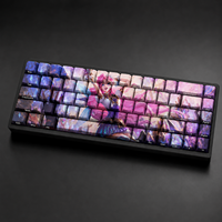 Ensemble de touches de clavier personnalisées LOL Seraphine, 68 touches, impression latérale, PBT, sublimation par transfert, pour clavier mécanique de jeu, vente en gros OEM