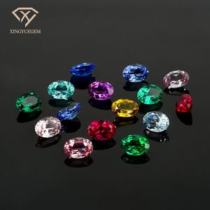 Gema de Rubí Cultivada en Laboratorio con Certificación GRA, Color Rojo Sangre de Paloma, Corte Ovalado, Piedra Sintética para Joyería, Anillos - Product Image 4