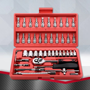 Jeu de clés mixtes portables en acier au carbone, 46 pièces, populaire, pour réparation automobile, outils à main OEM, douilles à tête carrée, entraînement 1/2 pouce, garantie 1 an - Product Image 6