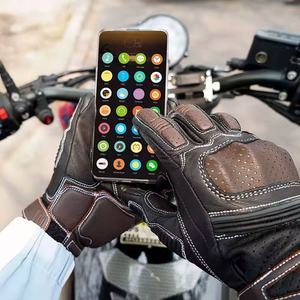 Gants de course rétro vintage pour hommes, personnalisables, en cuir de chèvre, compatibles avec les écrans tactiles, pour le cyclisme tout-terrain, directement de l'usine - Product Image 1