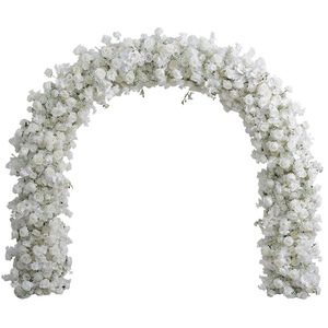 Arc de <span class=keywords><strong>mariage</strong></span> de fleur artificielle blanche de haute qualité 8 * 8ft forme demi-<span class=keywords><strong>ronde</strong></span> autres décorations de <span class=keywords><strong>mariage</strong></span> - Product Image 5