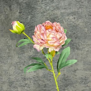 Floristería de flores artificiales de alta calidad, venta al por mayor, flor artificial de peonía de una sola cabeza grande para decoración de bodas - Product Image 2