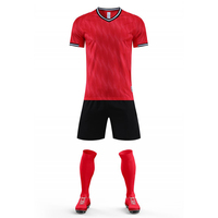 Ensemble d'uniformes de football sur mesure, respirant, maillot de sport à manches courtes avec short pour équipe