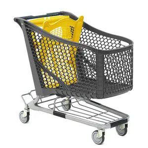 سلال تسوق ذات جودة عالية للاستخدام الخاص في السوبر ماركت مع عربة تسوق بالعجلات