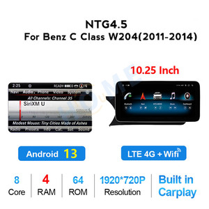 MTK 8581 10,25 "12,5" Android 13 navegación GPS Carplay reproductor Multimedia para Mercedes Benz C / V clase W204 W205 GLC X253 <span class=keywords><strong>W446</strong></span> - Product Image 5