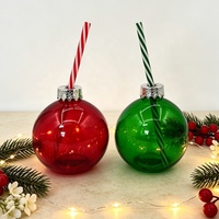 En stock : Gobelet en verre moderne avec couvercle à paille, motif de Noël, unisexe, cadeau d'affaires, ustensiles de cuisine, prêt à être expédié