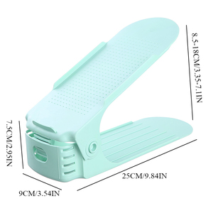 Hot Sale Plastic <strong>Shoe</strong> <strong>Holder</strong> for Closet Organization Adjustment <strong>Shoe</strong> Slots Organizer Rack - Product Image 5