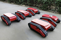 Châssis chenillé en caoutchouc réservoir train de roulement réservoir d'eau nettoyant chenille électrique 200kgs 400kgs plate-forme de chenille électrique robotique