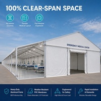 Tente d'hôpital de campagne de grande taille avec structure en aluminium, abri modulaire pour les projets de secours humanitaires