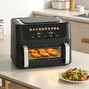 Friteuse à air 10L 2800W 220-240V avec 10 programmes prédéfinis, chauffage en acier inoxydable SS304, cuve antiadhésive, protection contre la surchauffe Sync&Match Cook - Product Image 4