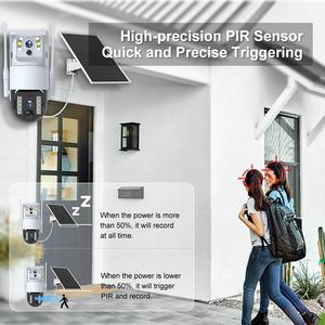 Cámara Solar de 8mp 4K, lente Dual de seguridad, Wifi/ranura para tarjeta Sim 4G, Ptz 360, cámara Cctv, cámara web, visión nocturna, reflector, cámara <span class=keywords><strong>V380</strong></span> - Product Image 2