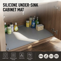 Tapis de protection en silicone imperméable pour évier, tapis de drainage pour placard de cuisine, plateau de service pour vaisselle et découpe - Vente chaude