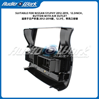 Kit de tableau de bord Nissan Sylphy 2012-2019 avec écran tactile 12,3 pouces, boutons intégrés, aérateurs, en ABS, ajustement direct, garantie 6 mois