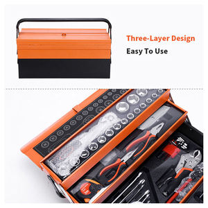 Chất lượng cao 85-Piece 20V kim loại tay hộp công cụ thiết lập cho hộ gia đình & sửa chữa xe bao gồm Ratchet cờ lê Kìm OEM tùy biến - Product Image 3