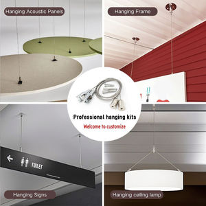 Kit de Suspension de <span class=keywords><strong>crochet</strong></span> de mousqueton de freinage en alliage de Zinc noir montage au plafond <span class=keywords><strong>pour</strong></span> <span class=keywords><strong>plafonnier</strong></span> LED système de suspension lumière linéaire - Product Image 5