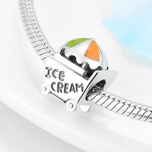 Real 925 plata esterlina bastante cuentas de helado de Chocolate de esmalte joyería fina encanto pulseras joyería de las mujeres Dropshipping. Exclusivo. - Product Image 3