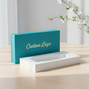 Chất Lượng Cao Sang Trọng Tùy Chỉnh Tráng Giấy Biểu Tượng Tùy Chỉnh Ngăn Kéo Hộp Cứng Nhắc Ribbon Trượt Tông Nước Hoa Hộp Với Chủ Bọt - Product Image 2