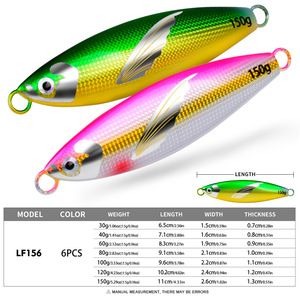 Dubstep-leurre japonais de pêche à la turlutte, micro évier lent, en métal de qualité, 30-150g - Product Image 2