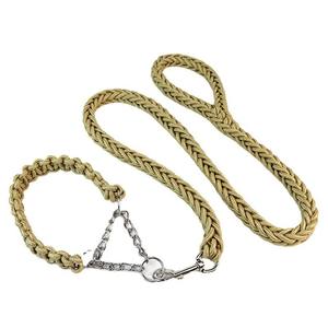 Collar de perro mascota de cuerda trenzada de nailon hecho a mano de los fabricantes para perro mascota - Product Image 2
