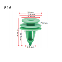B16 garde-boue porte carte intérieur coupe-froid Clips de moulage garniture panneau Clip Nylon universel Auto Clips